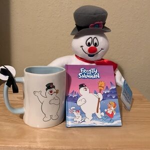 NWT 🥶Rae Dunn Frosty The Snowman Mug☃️ 💙 & Plushy Bundle 🎉